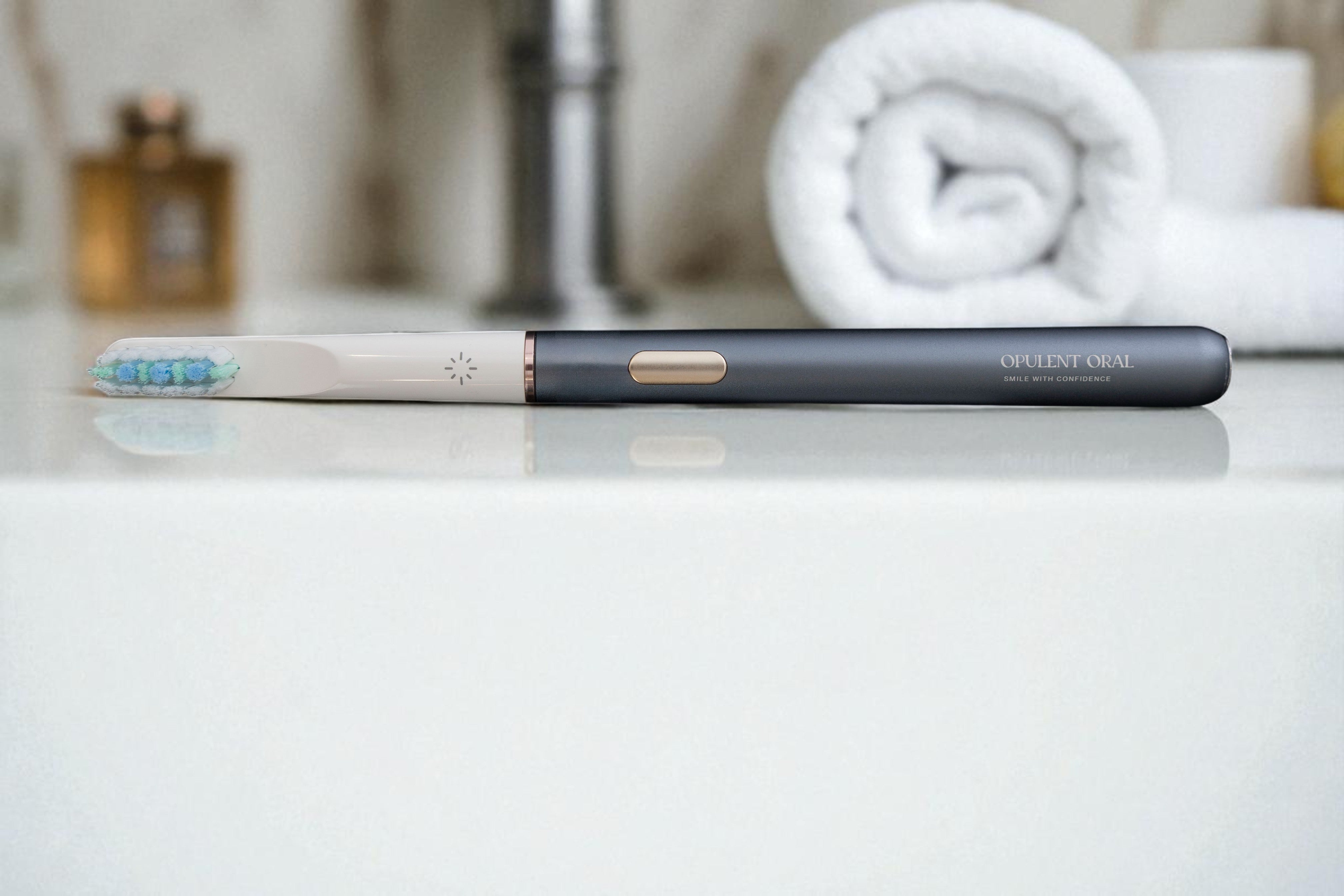 Opulent Oral Aluminium Electric Toothbrush with Travel Case