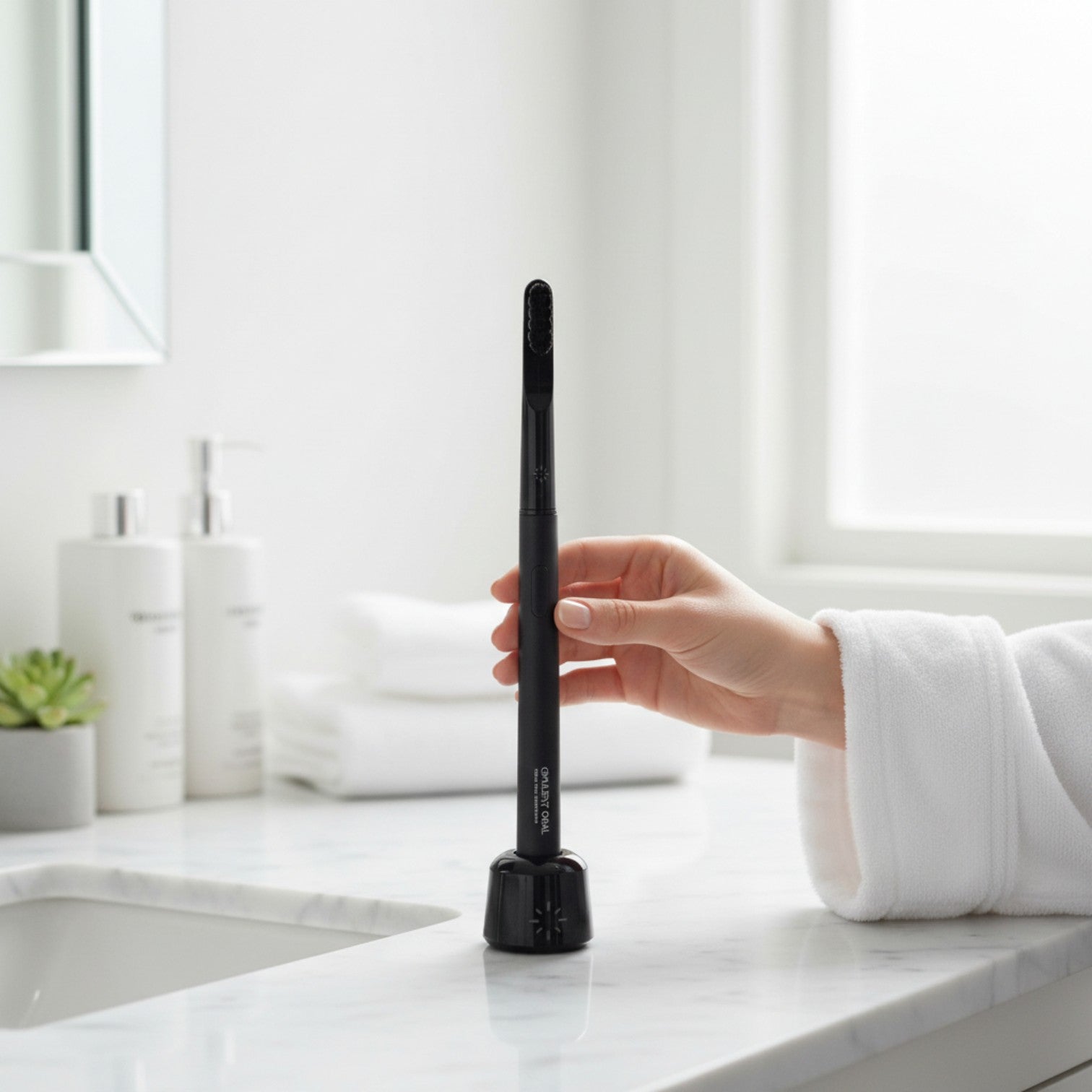 Opulent Oral Aluminium Electric Toothbrush with Travel Case