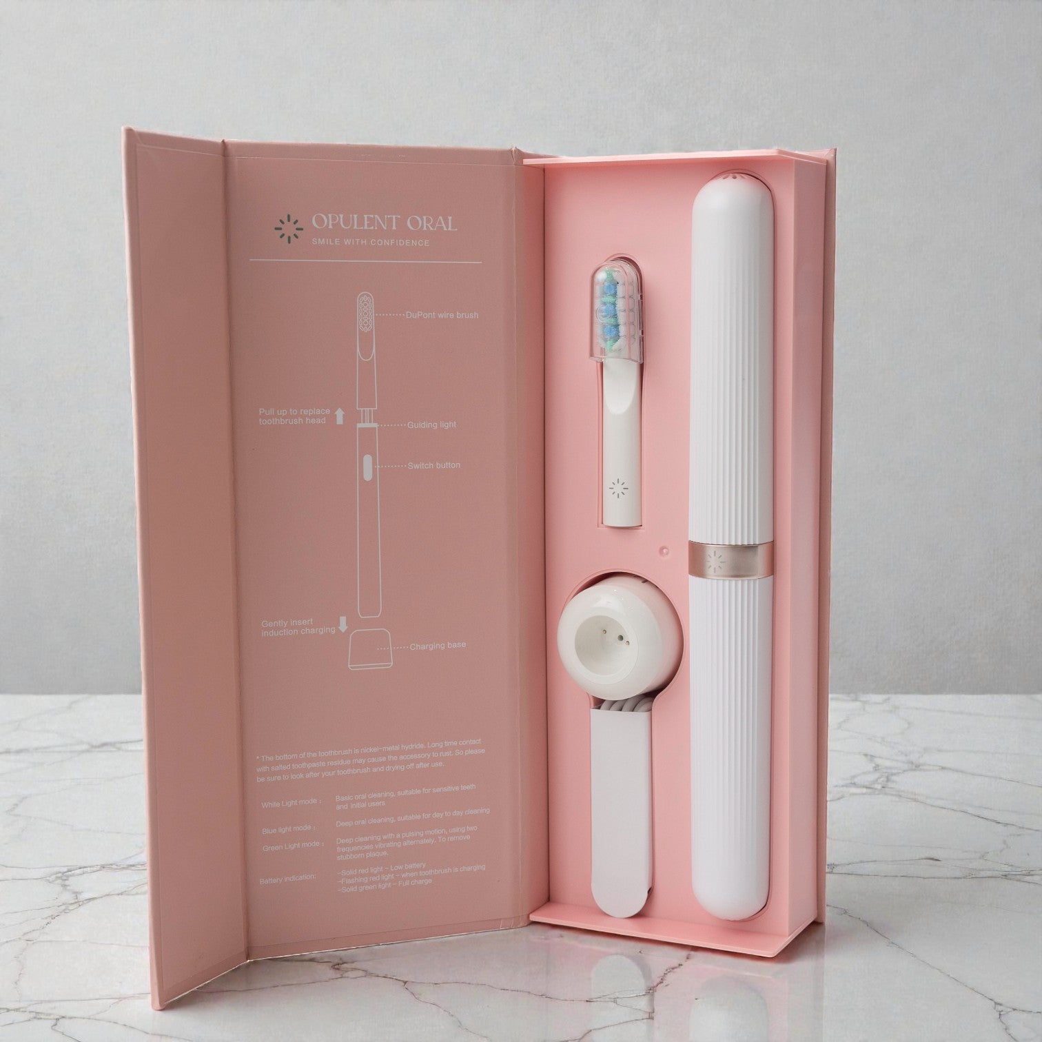 Opulent Oral Aluminium Electric Toothbrush with Travel Case