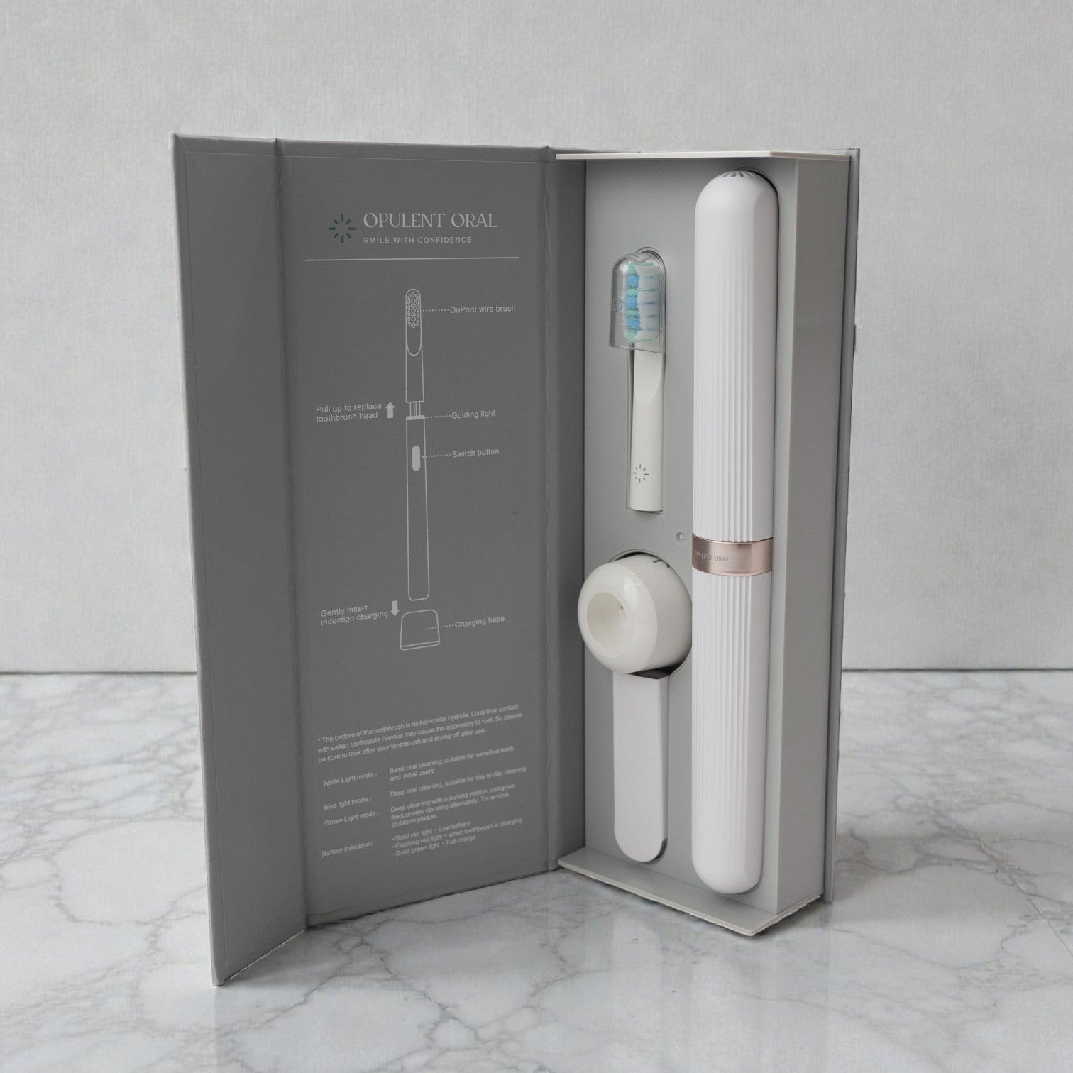 Opulent Oral Aluminium Electric Toothbrush with Travel Case