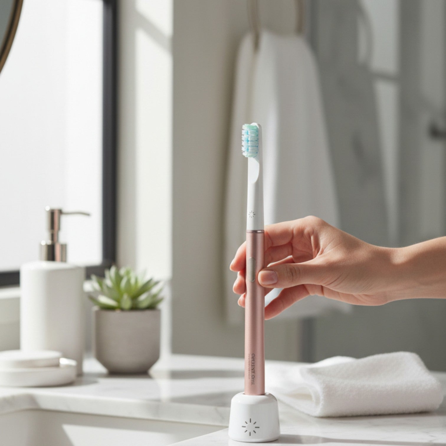 Opulent Oral Aluminium Electric Toothbrush with Travel Case